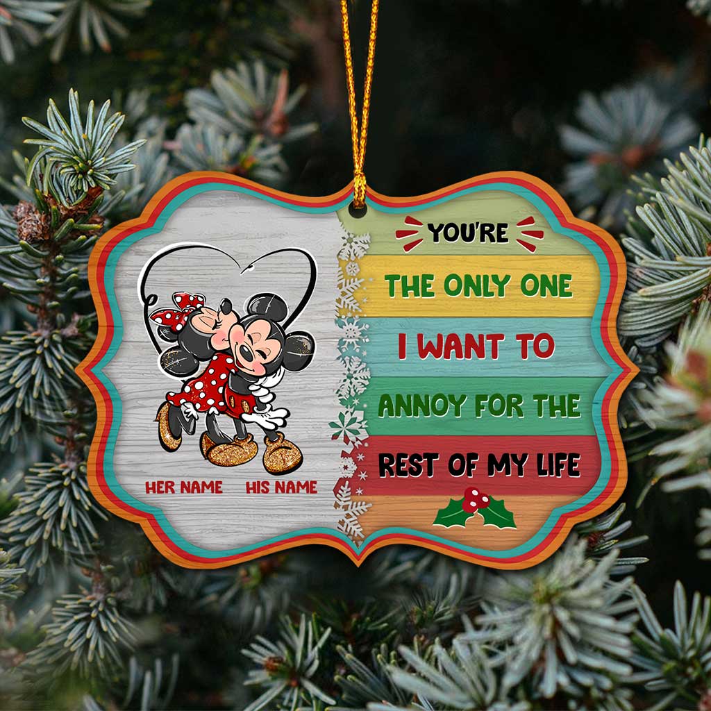 You're The Only One - Personalized Christmas Mouse Ornament (Printed On Both Sides)