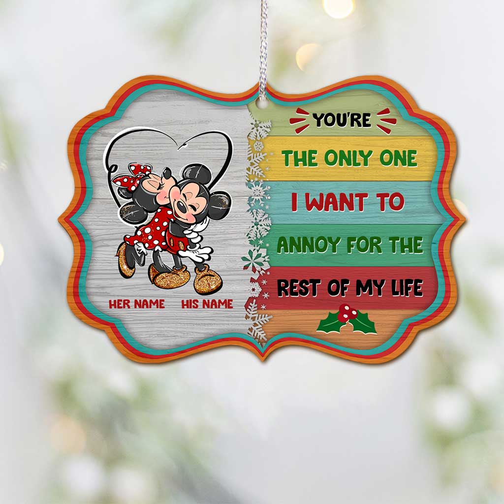 You're The Only One - Personalized Christmas Mouse Ornament (Printed On Both Sides)
