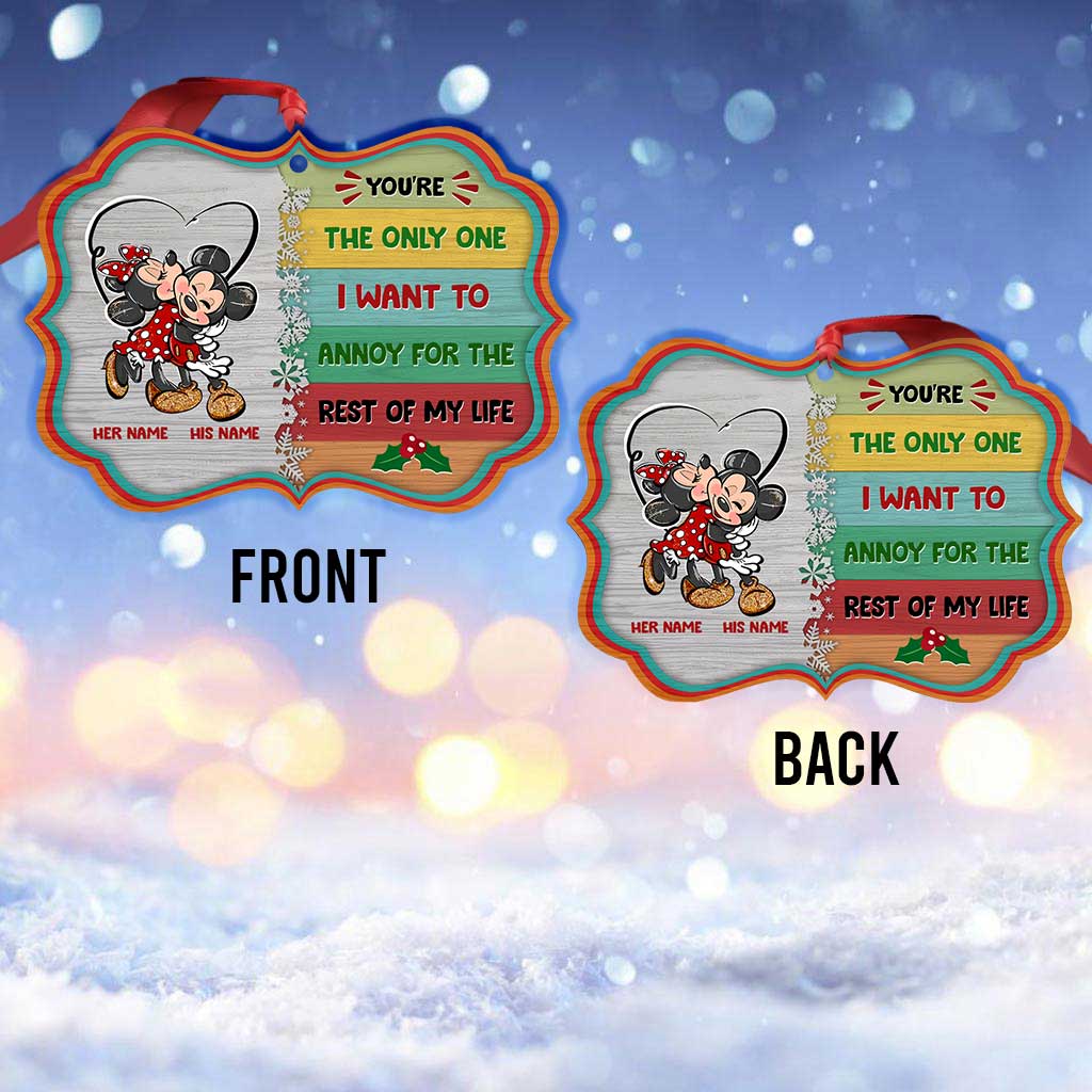 You're The Only One - Personalized Christmas Mouse Ornament (Printed On Both Sides)