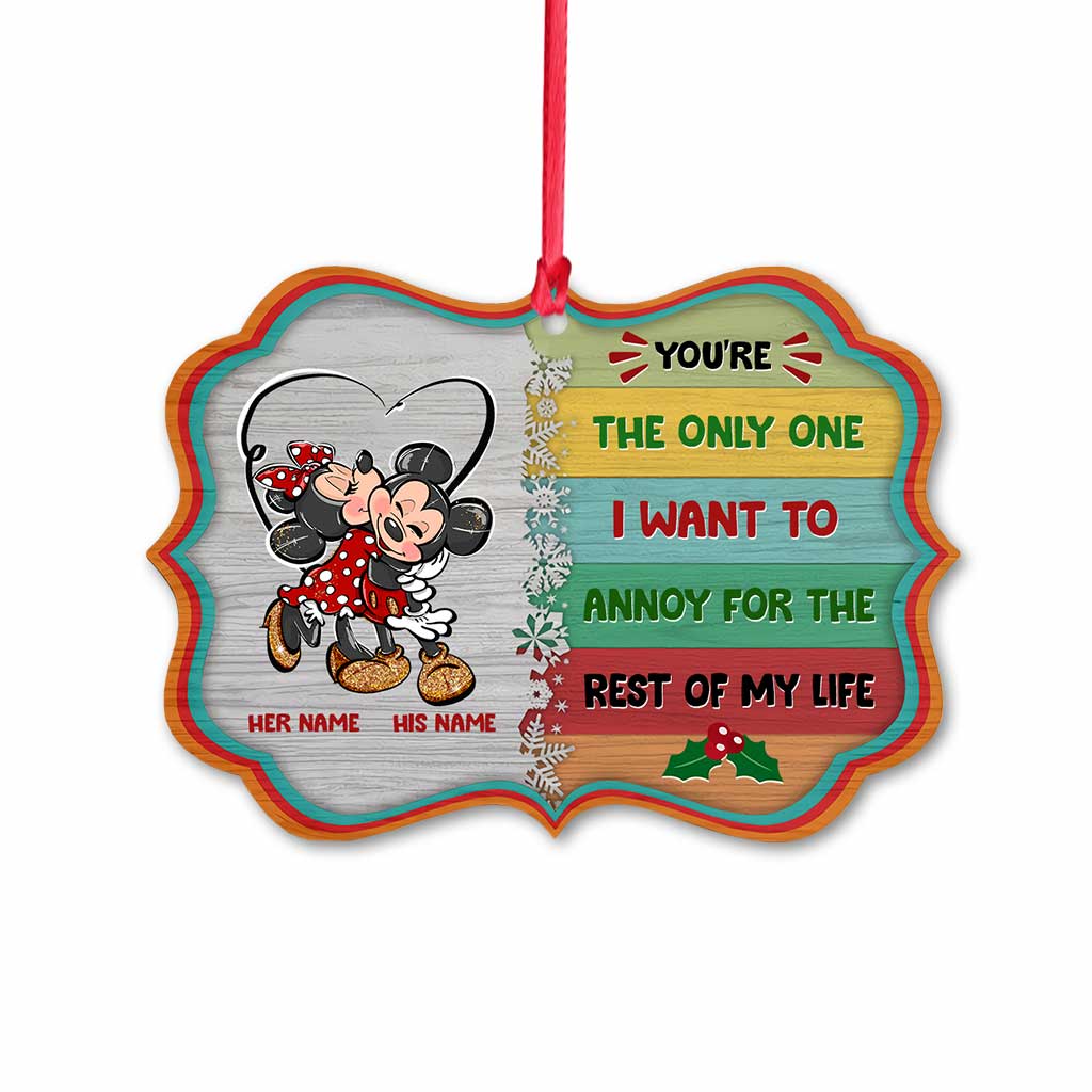 You're The Only One - Personalized Christmas Mouse Ornament (Printed On Both Sides)