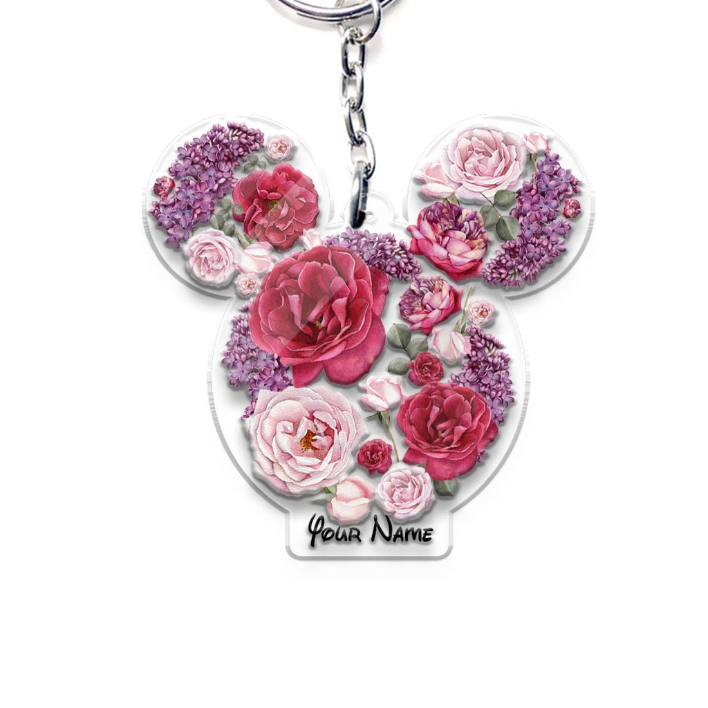 Magical Springtime - Personalized Mouse Transparent Keychain