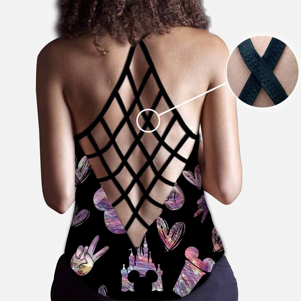 We're Never Too Old For Magic - Personalized Mouse Cross Tank Top and Leggings