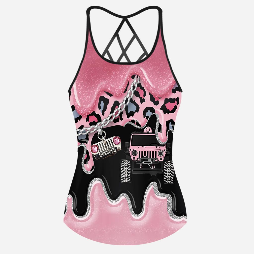 Black Pink Jp Girl - Car Cross Tank Top and Women Shorts