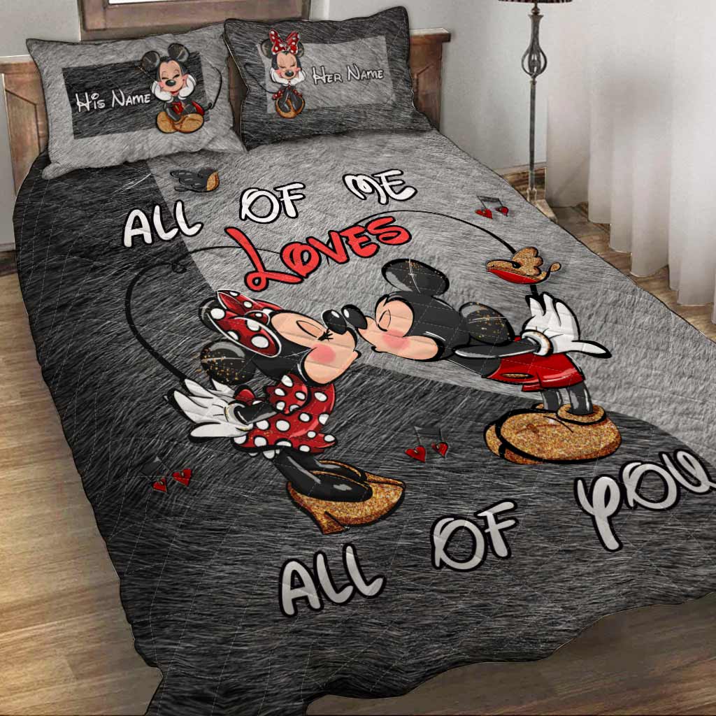 All Of Me Loves - Personalized Mouse Quilt Set