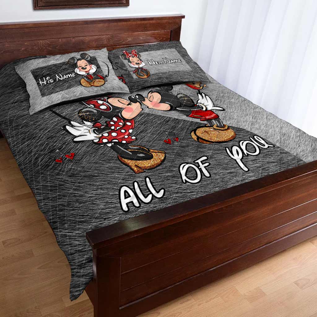 All Of Me Loves - Personalized Mouse Quilt Set