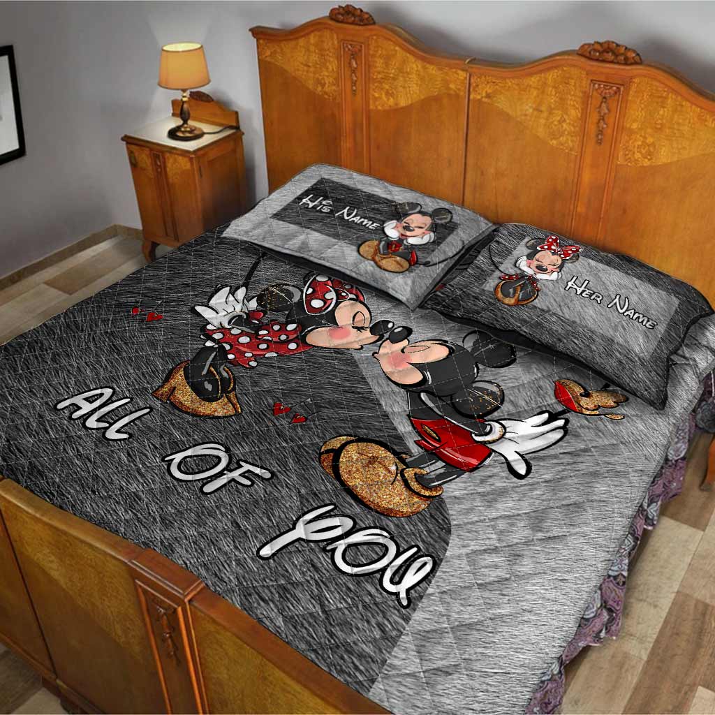 All Of Me Loves - Personalized Mouse Quilt Set