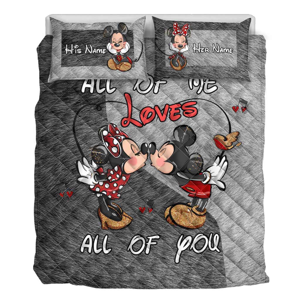 All Of Me Loves - Personalized Mouse Quilt Set