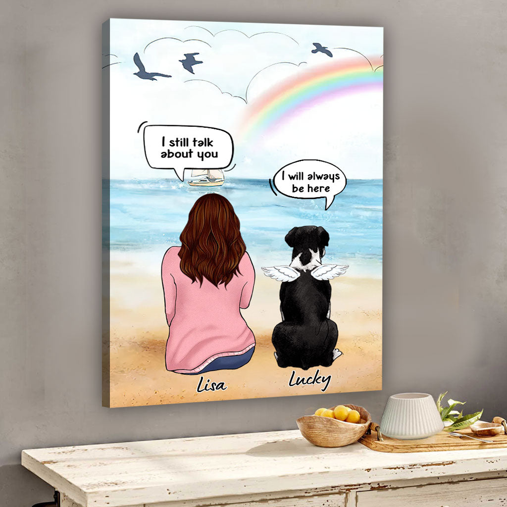 I Love You To The Moon - Personalized Dog Canvas And Poster