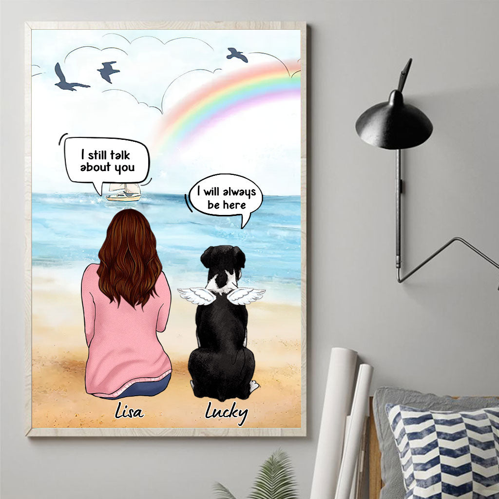 I Love You To The Moon - Personalized Dog Canvas And Poster