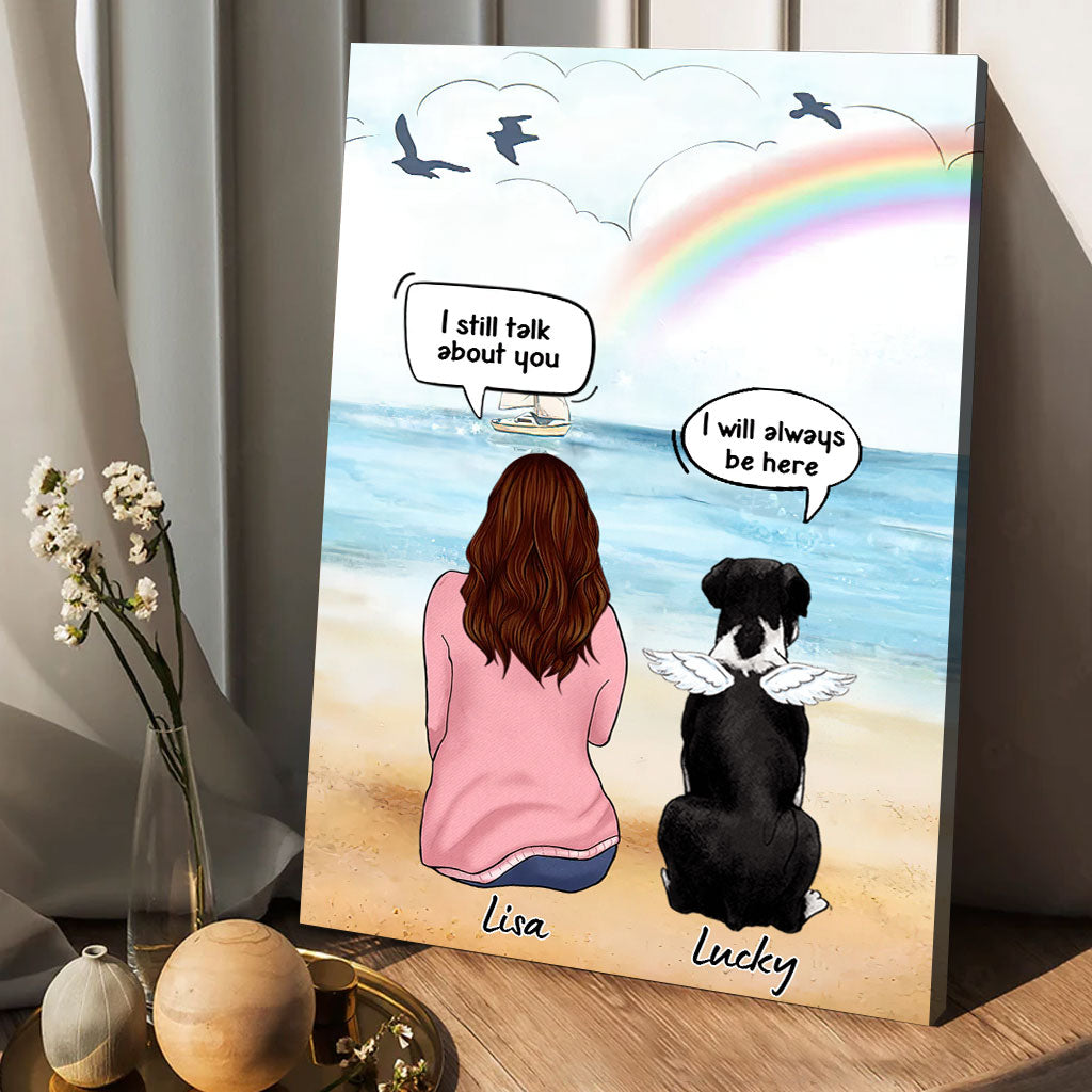 I Love You To The Moon - Personalized Dog Canvas And Poster