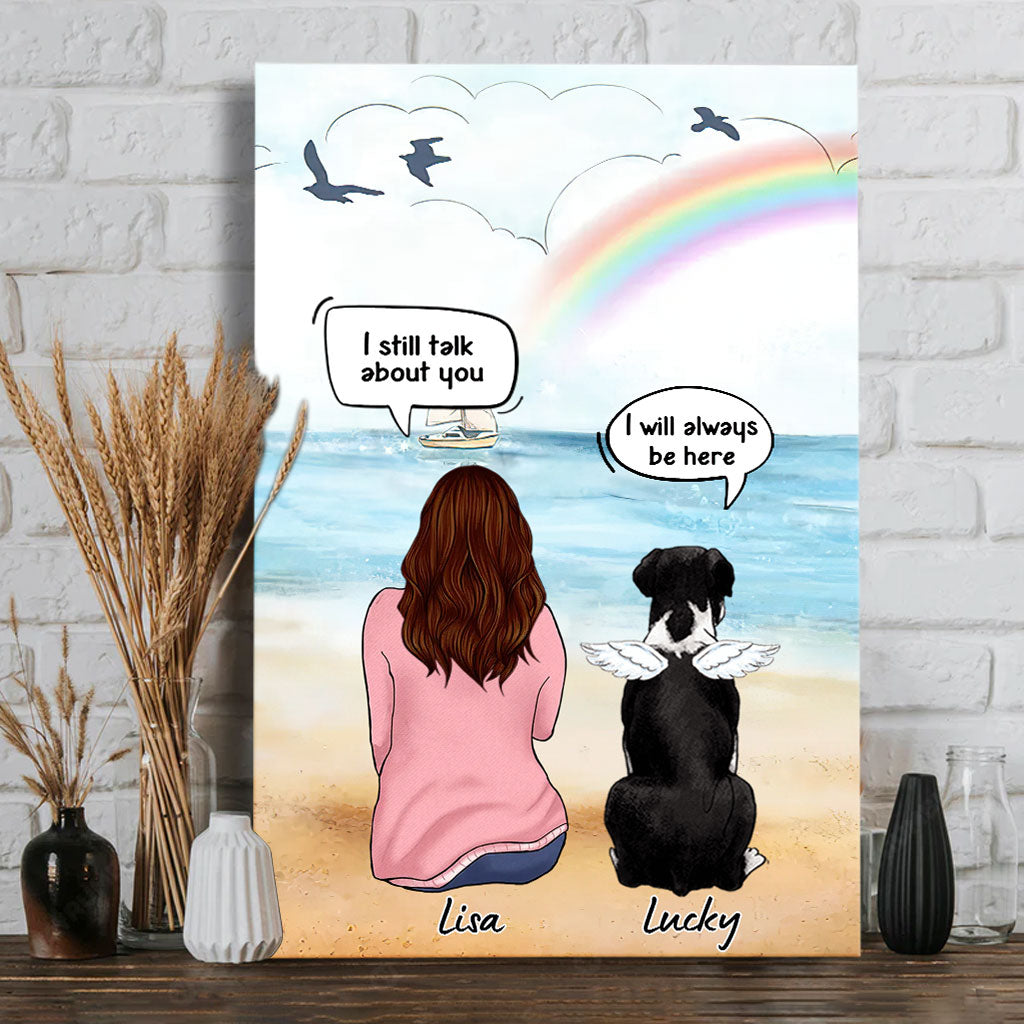 I Love You To The Moon - Personalized Dog Canvas And Poster