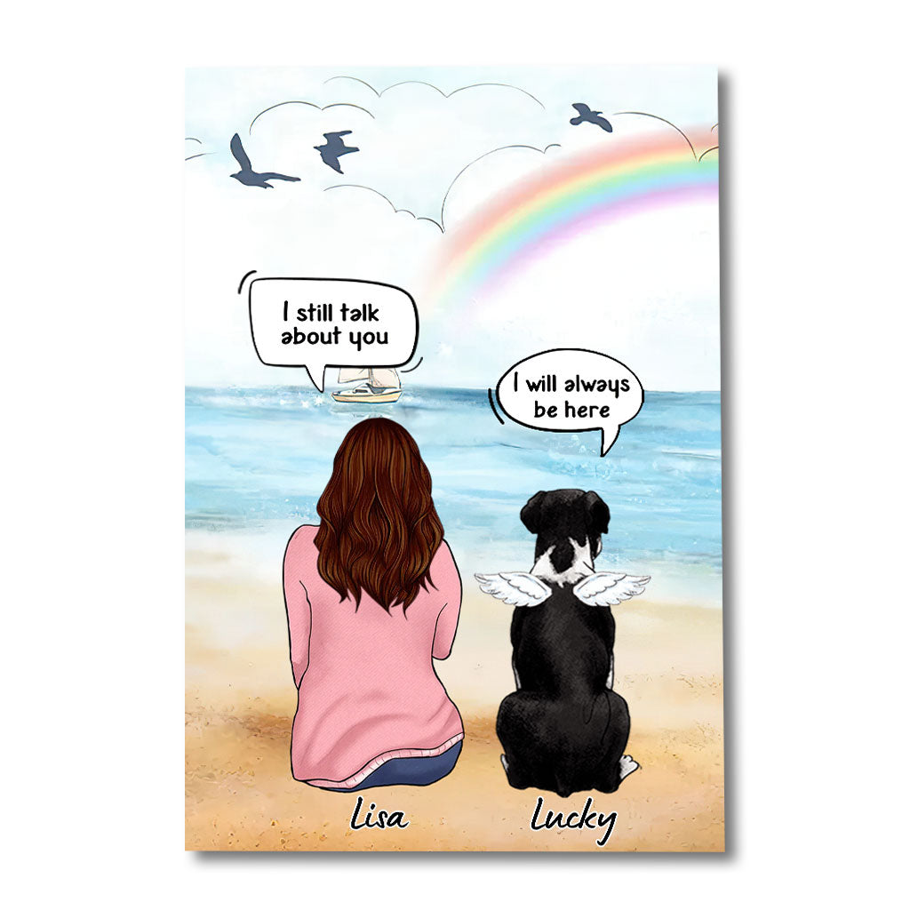 I Love You To The Moon - Personalized Dog Canvas And Poster