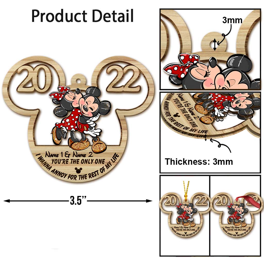 You're The Only One I Want To Annoy - Personalized Christmas Mouse Ornament (Printed On Both Sides)
