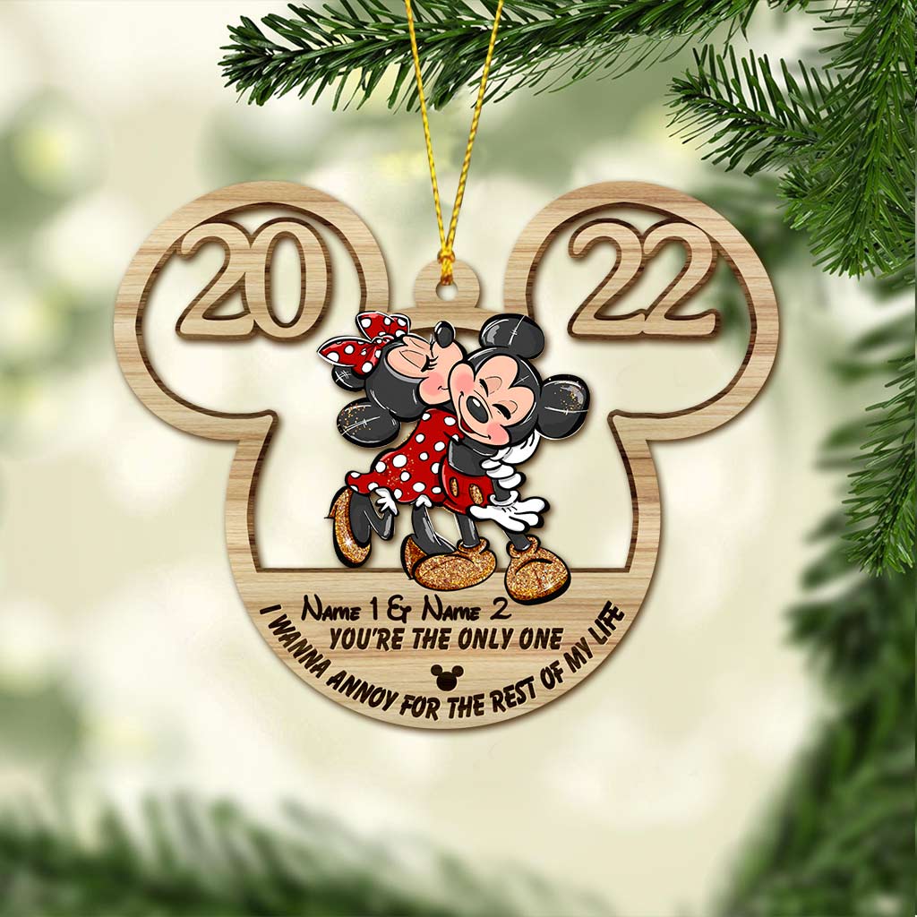You're The Only One I Want To Annoy - Personalized Christmas Mouse Ornament (Printed On Both Sides)