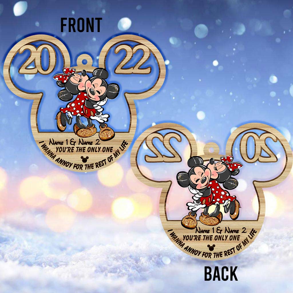 You're The Only One I Want To Annoy - Personalized Christmas Mouse Ornament (Printed On Both Sides)