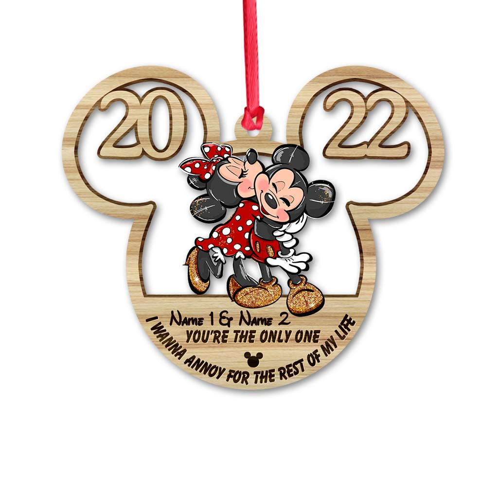 You're The Only One I Want To Annoy - Personalized Christmas Mouse Ornament (Printed On Both Sides)