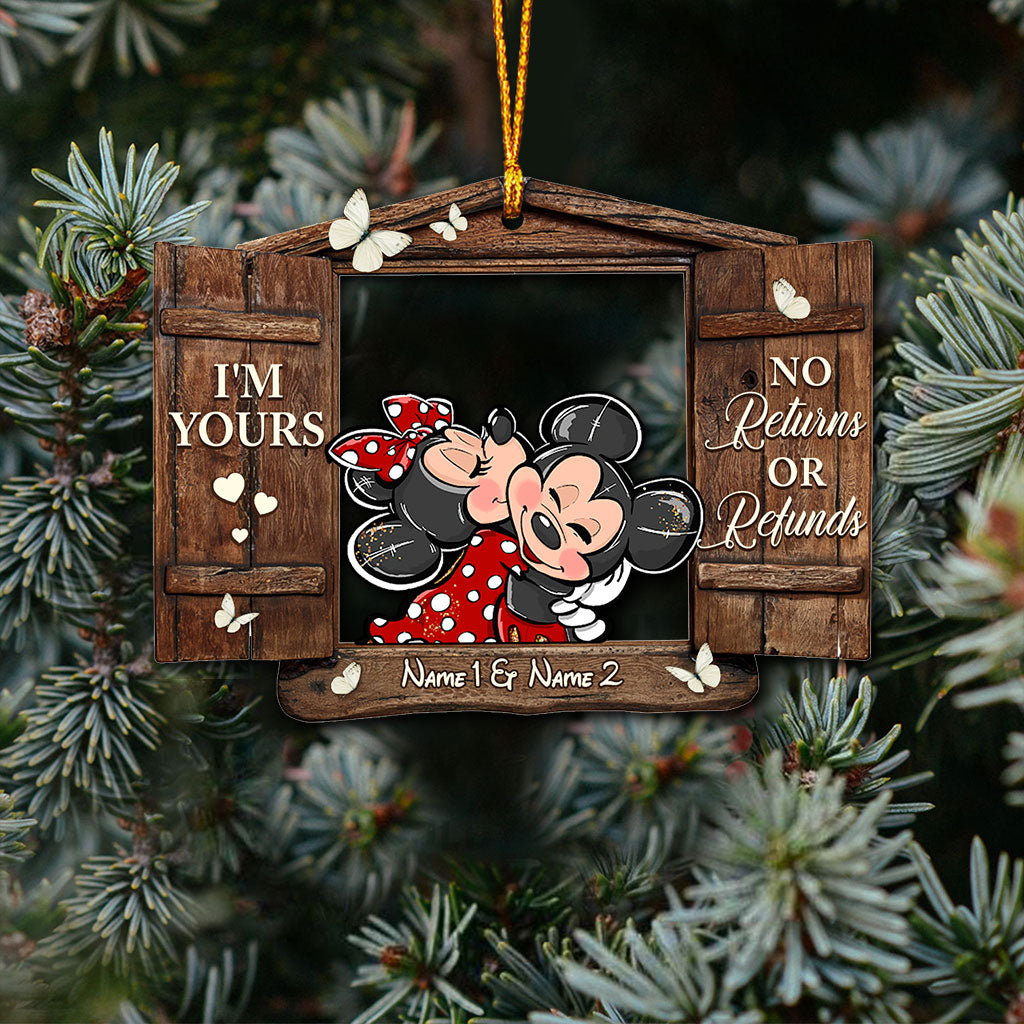 I'm Yours - Personalized Christmas Mouse Ornament (Printed On Both Sides)