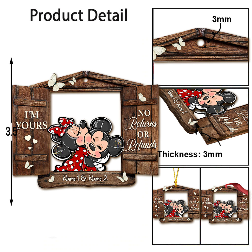 I'm Yours - Personalized Christmas Mouse Ornament (Printed On Both Sides)