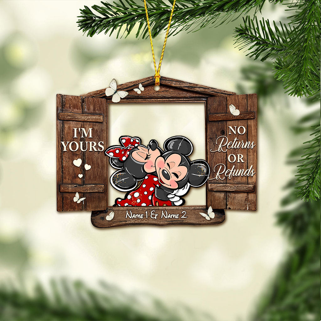 I'm Yours - Personalized Christmas Mouse Ornament (Printed On Both Sides)