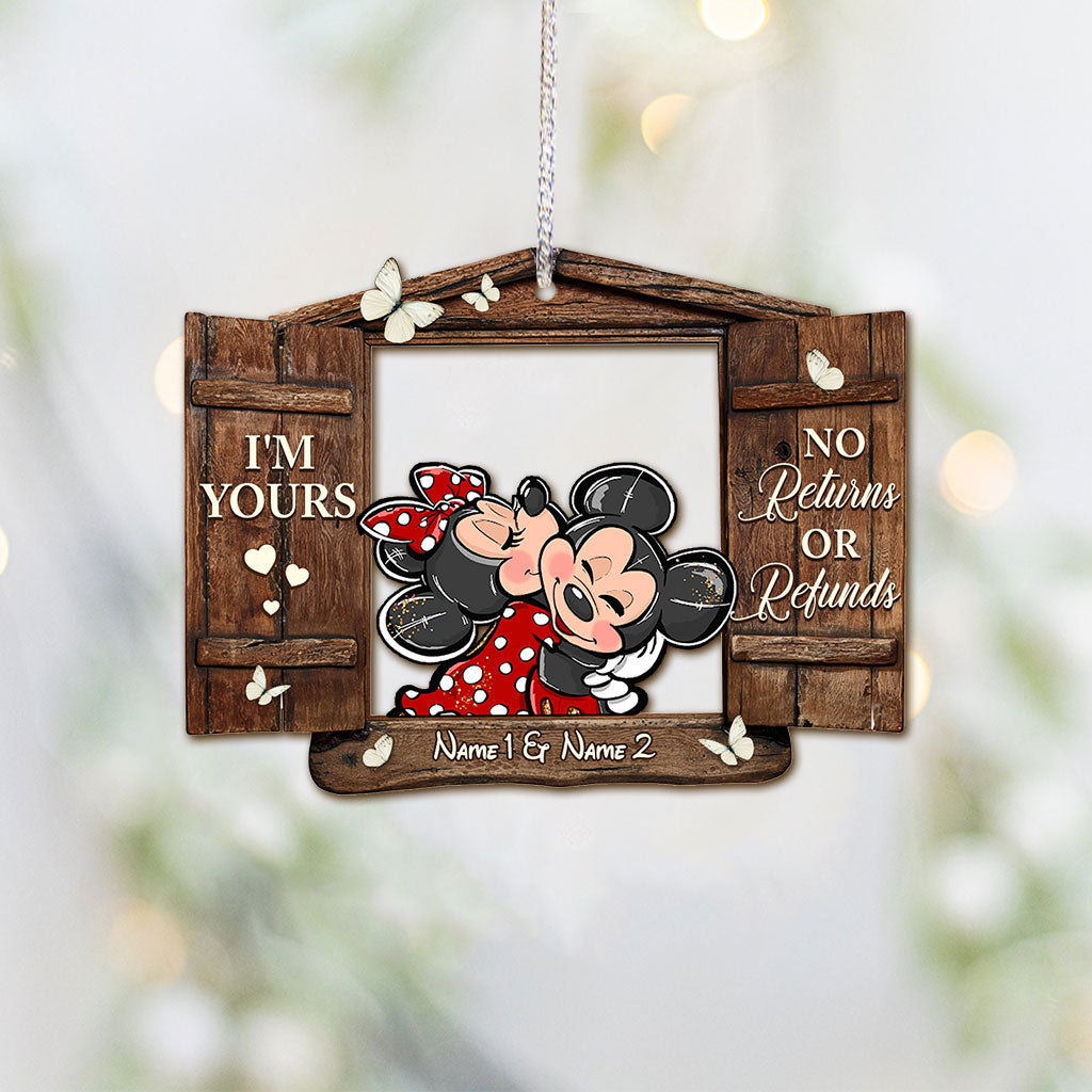 I'm Yours - Personalized Christmas Mouse Ornament (Printed On Both Sides)
