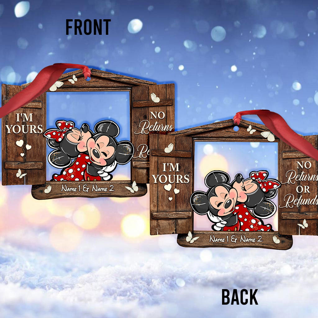 I'm Yours - Personalized Christmas Mouse Ornament (Printed On Both Sides)