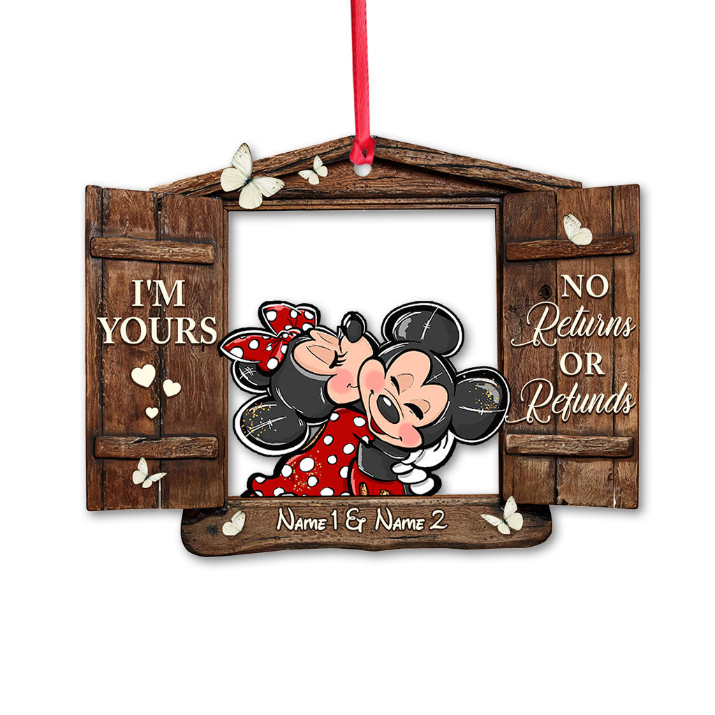 I'm Yours - Personalized Christmas Mouse Ornament (Printed On Both Sides)