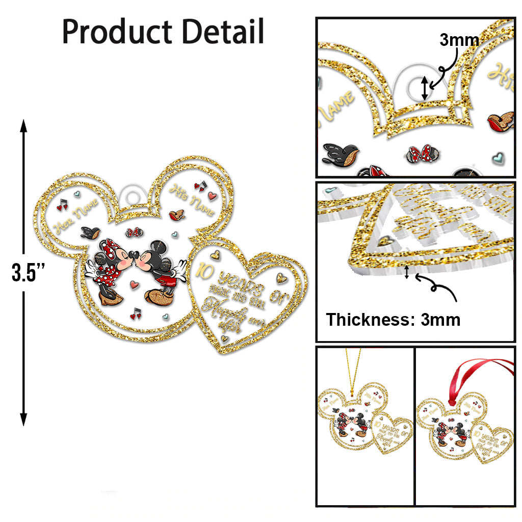 Still Happily Ever After - Personalized Christmas Mouse Transparent Ornament