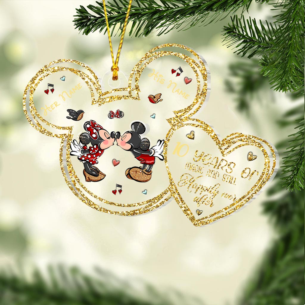 Still Happily Ever After - Personalized Christmas Mouse Transparent Ornament