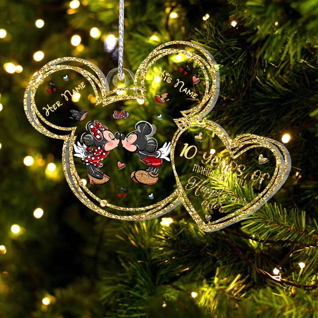 Still Happily Ever After - Personalized Christmas Mouse Transparent Ornament