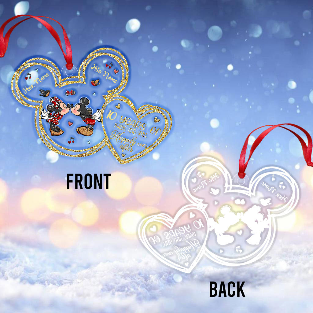 Still Happily Ever After - Personalized Christmas Mouse Transparent Ornament