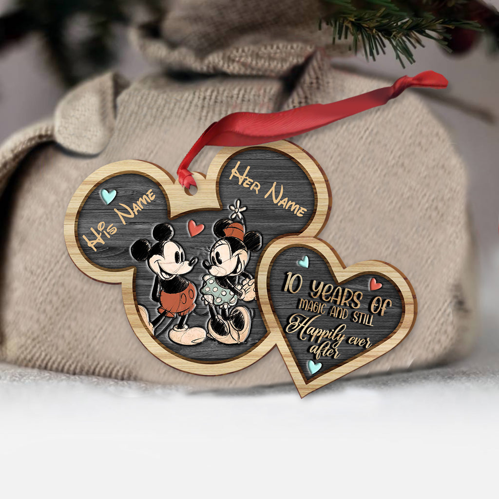 Still Happily Ever After - Personalized Christmas Mouse Ornament (Printed On Both Sides)
