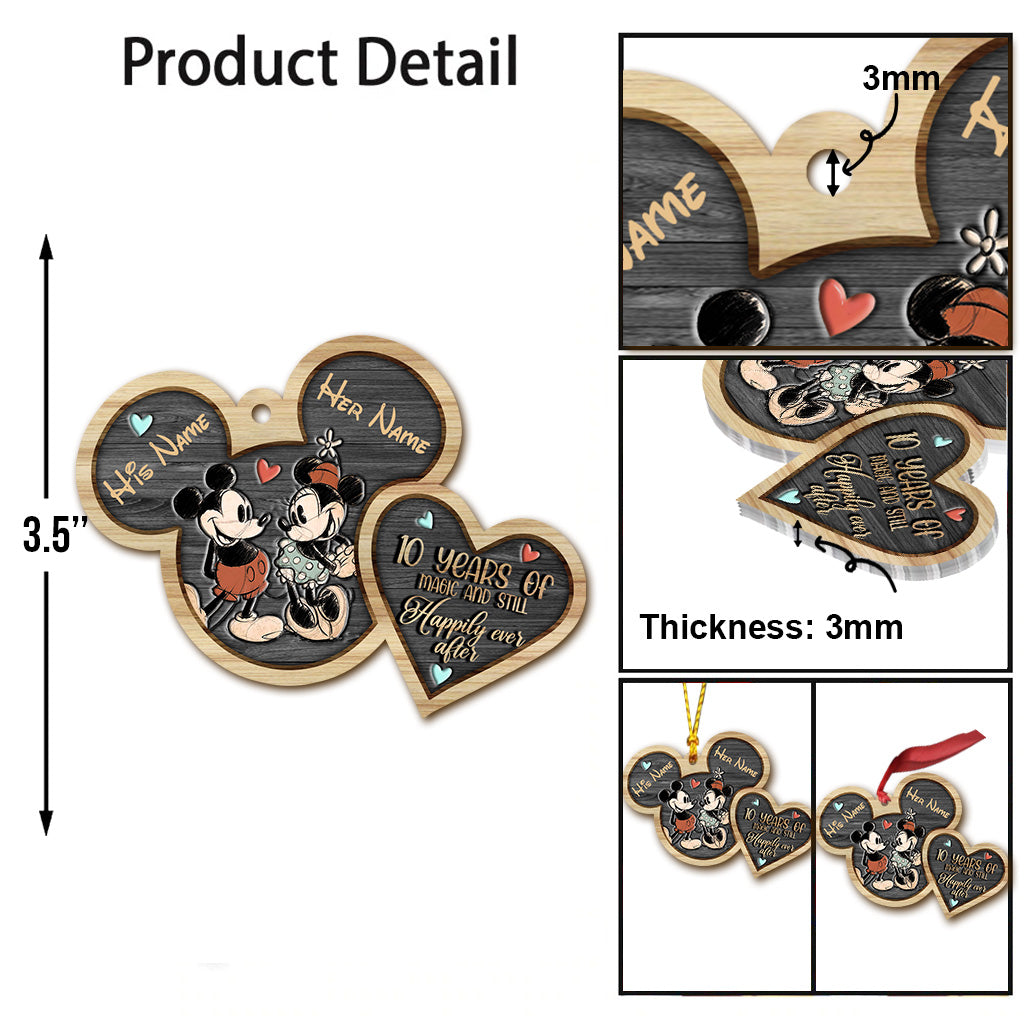 Still Happily Ever After - Personalized Christmas Mouse Ornament (Printed On Both Sides)