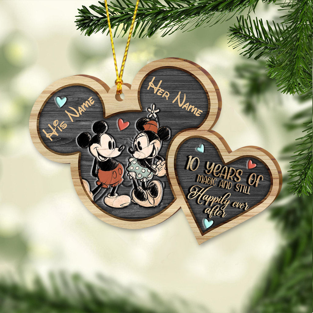 Still Happily Ever After - Personalized Christmas Mouse Ornament (Printed On Both Sides)