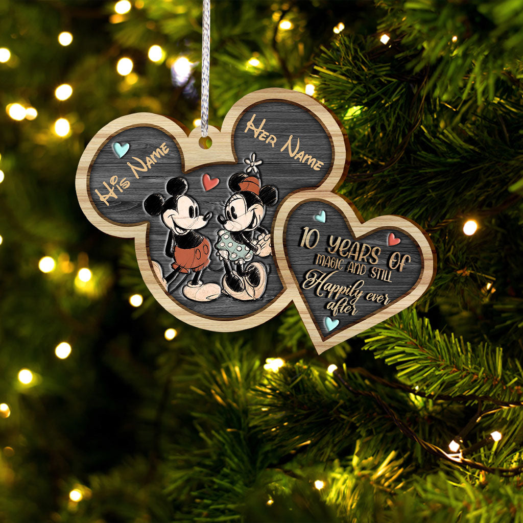 Still Happily Ever After - Personalized Christmas Mouse Ornament (Printed On Both Sides)