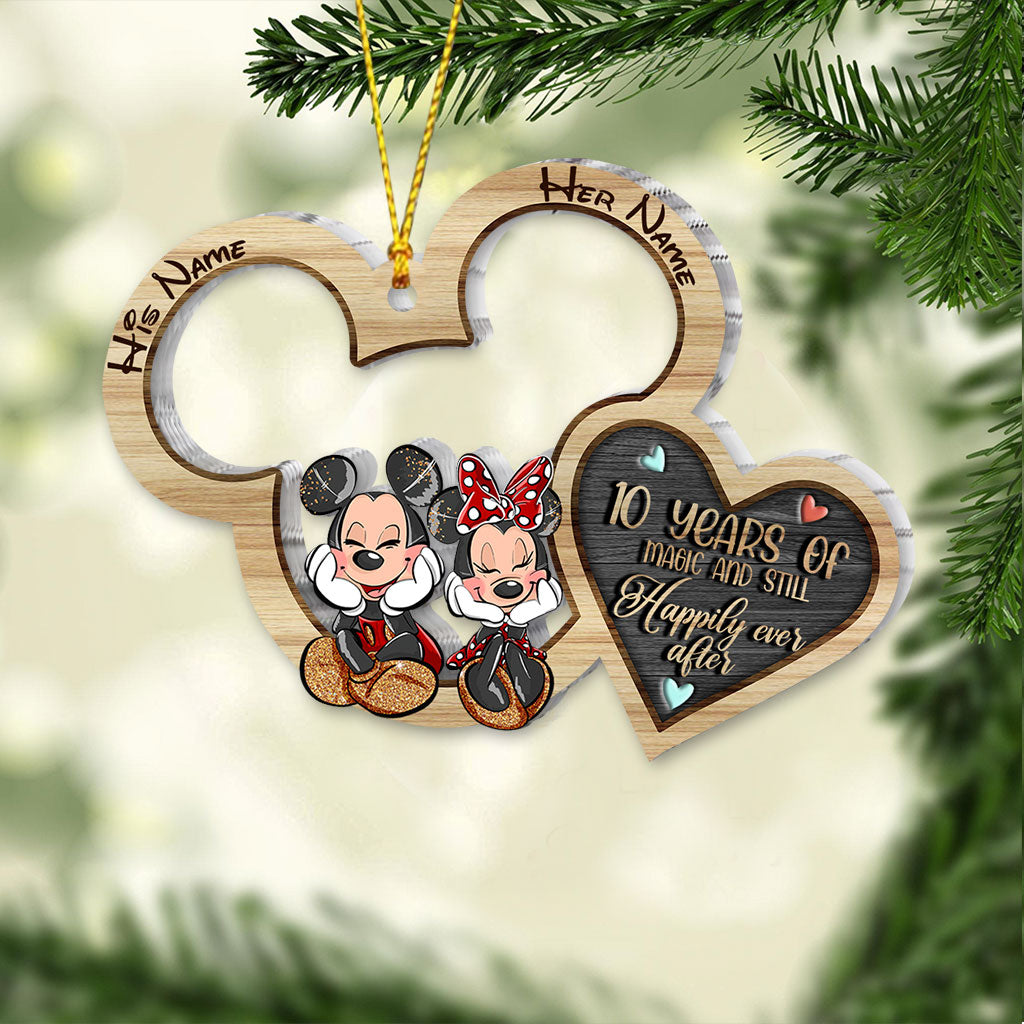 Still Happily Ever After - Personalized Christmas Mouse Ornament (Printed On Both Sides)