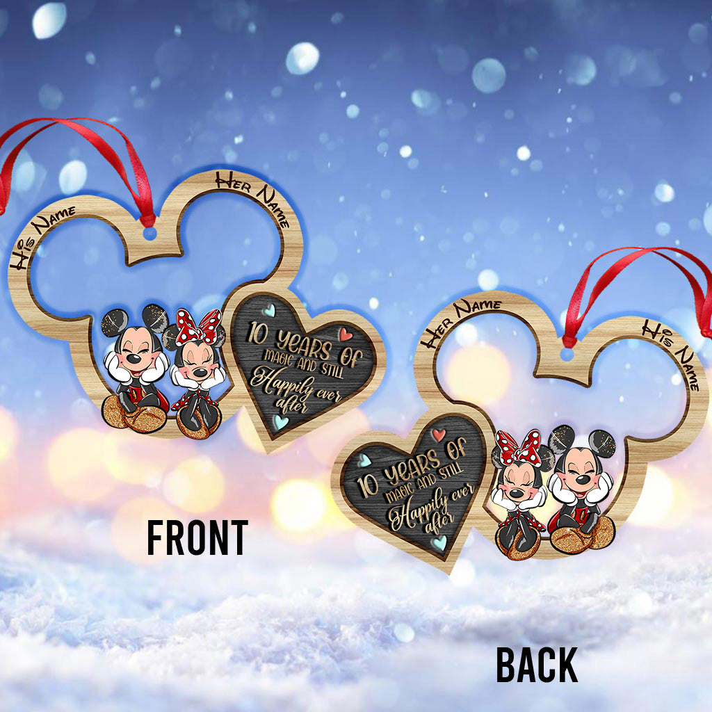 Still Happily Ever After - Personalized Christmas Mouse Ornament (Printed On Both Sides)