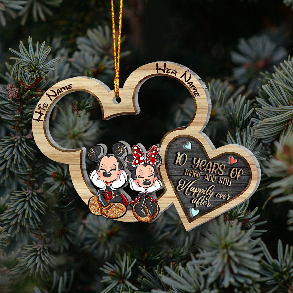 Still Happily Ever After - Personalized Christmas Mouse Ornament (Printed On Both Sides)