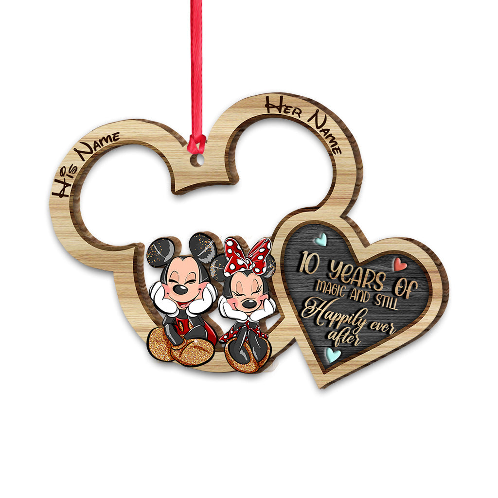 Still Happily Ever After - Personalized Christmas Mouse Ornament (Printed On Both Sides)