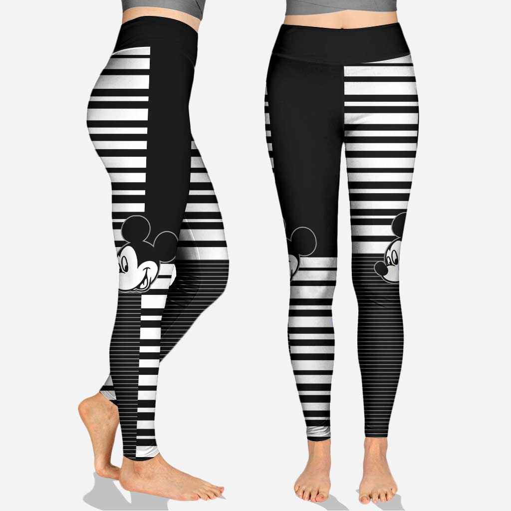 Magic Black And White - Personalized Mouse Hoodie and Leggings