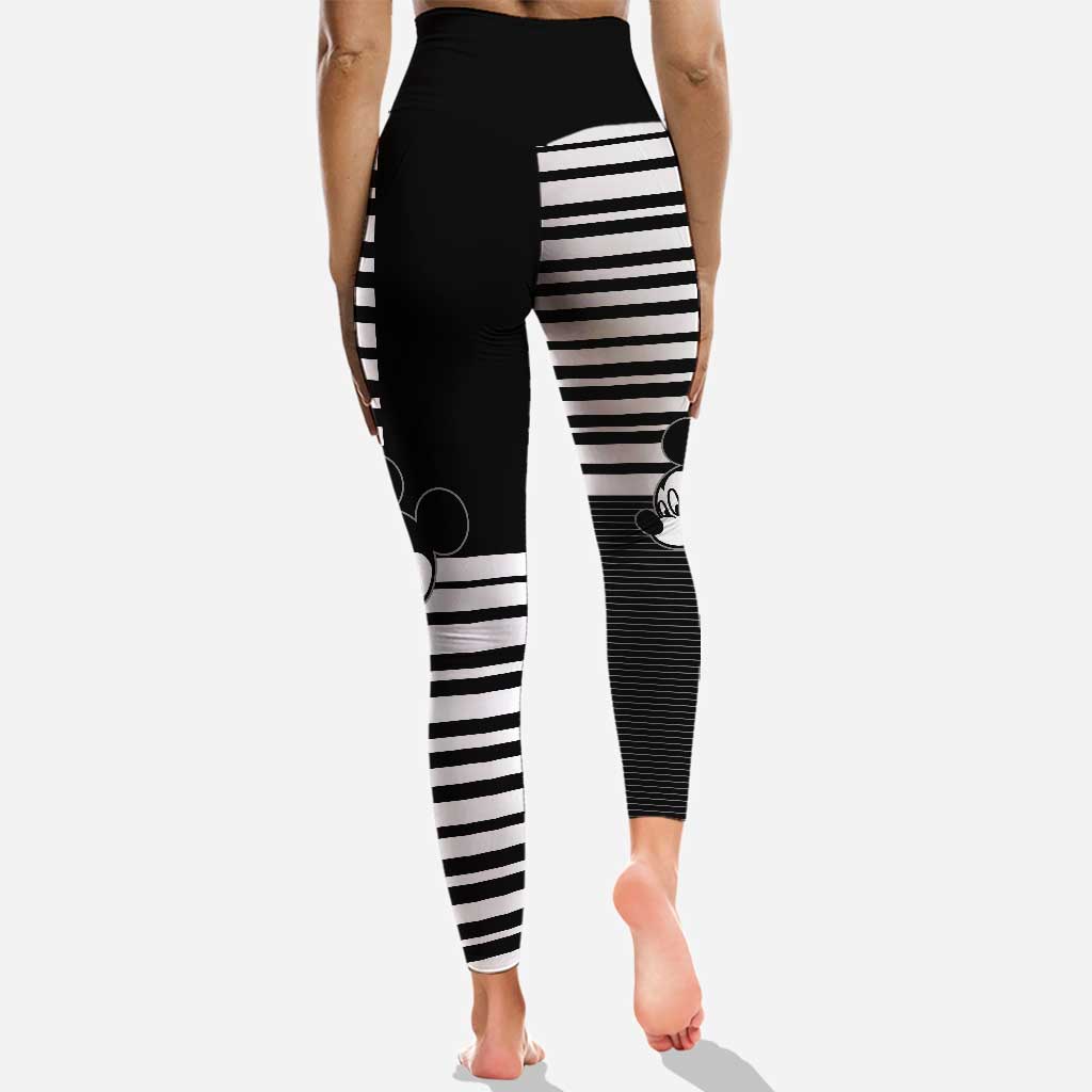 Magic Black And White - Personalized Mouse Hoodie and Leggings