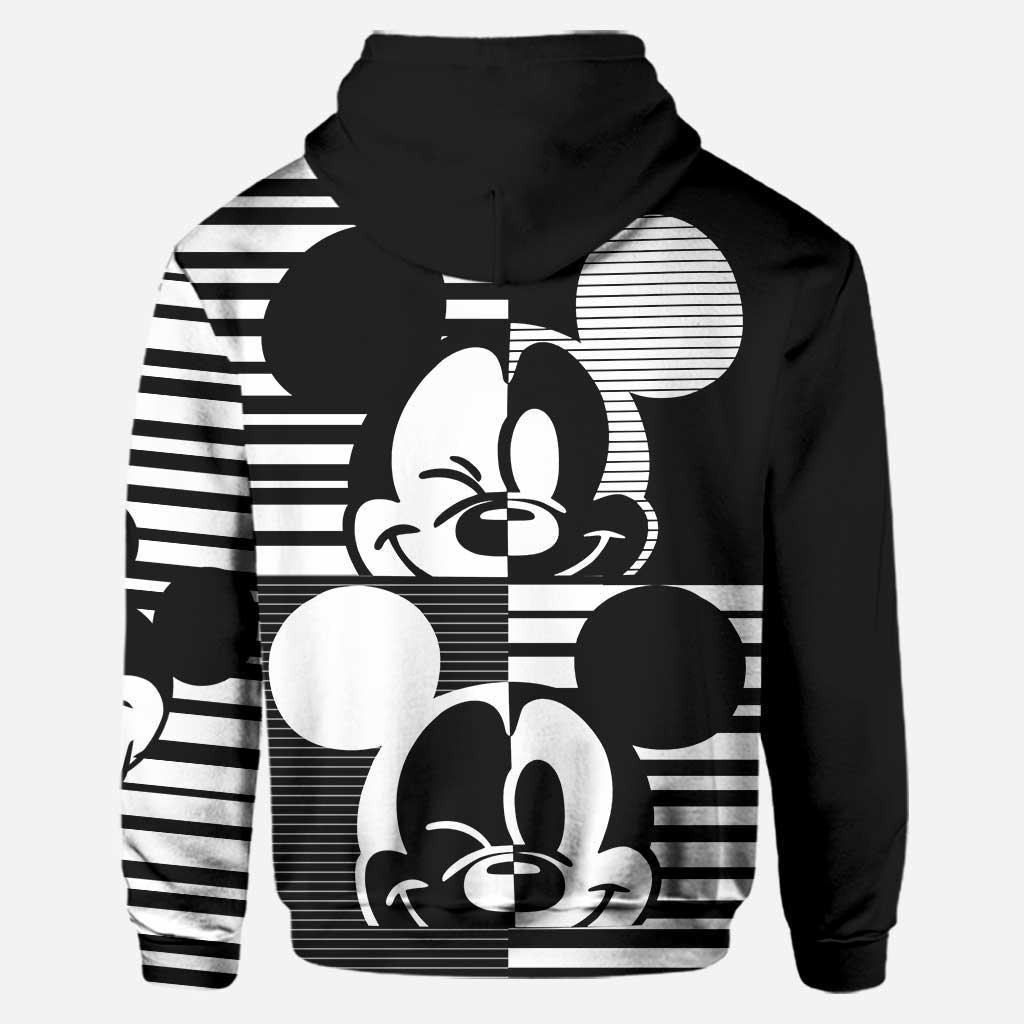 Magic Black And White - Personalized Mouse Hoodie and Leggings
