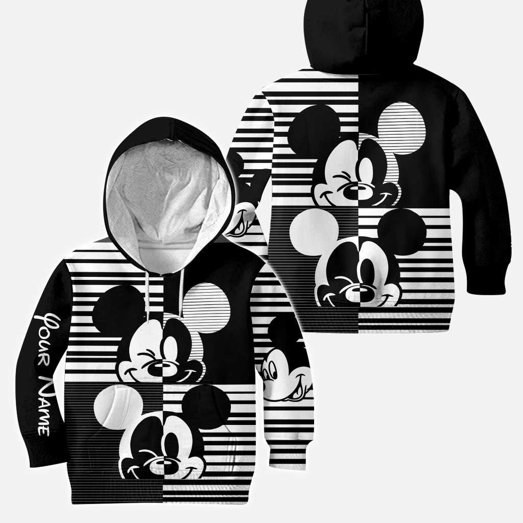 Magic Black And White - Personalized Mouse Hoodie and Leggings