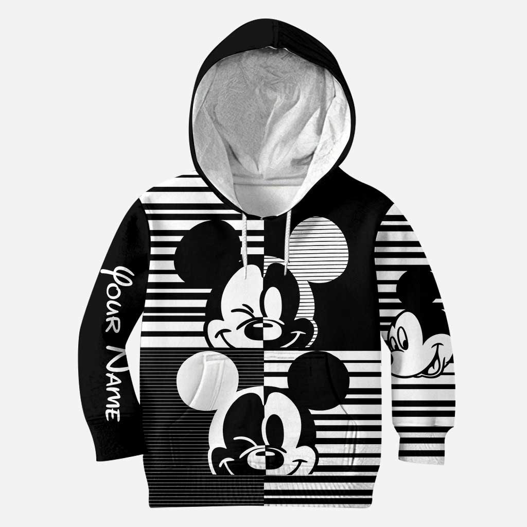 Magic Black And White - Personalized Mouse Hoodie and Leggings
