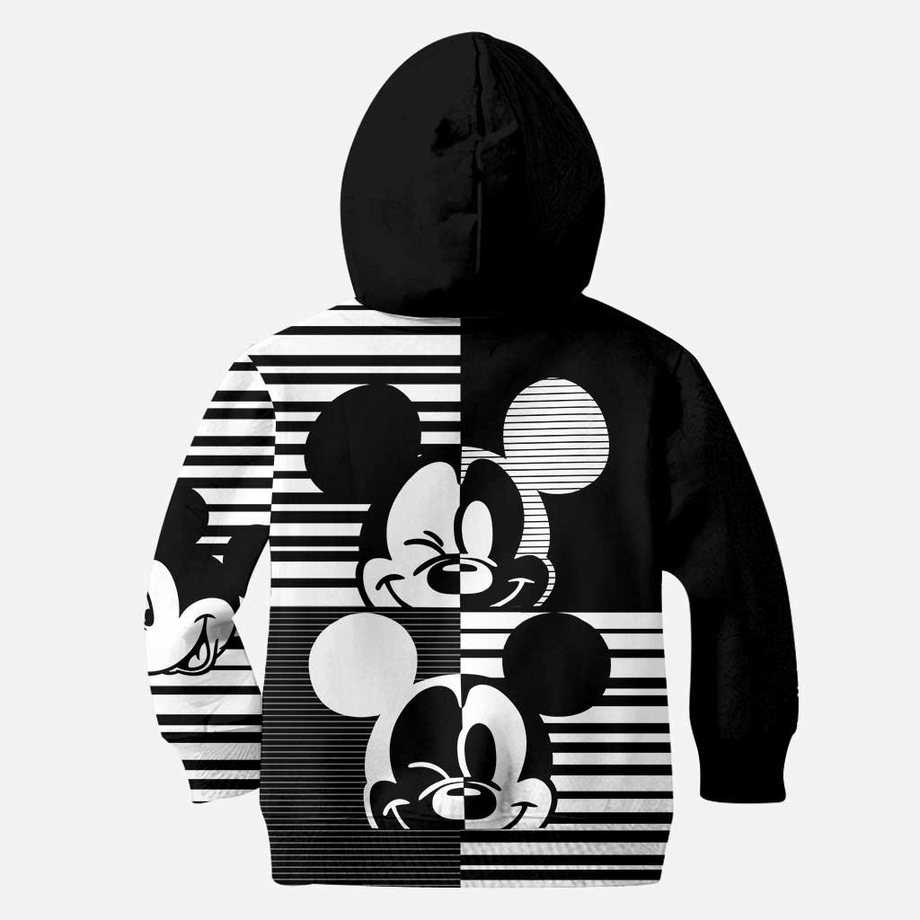 Magic Black And White - Personalized Mouse Hoodie and Leggings
