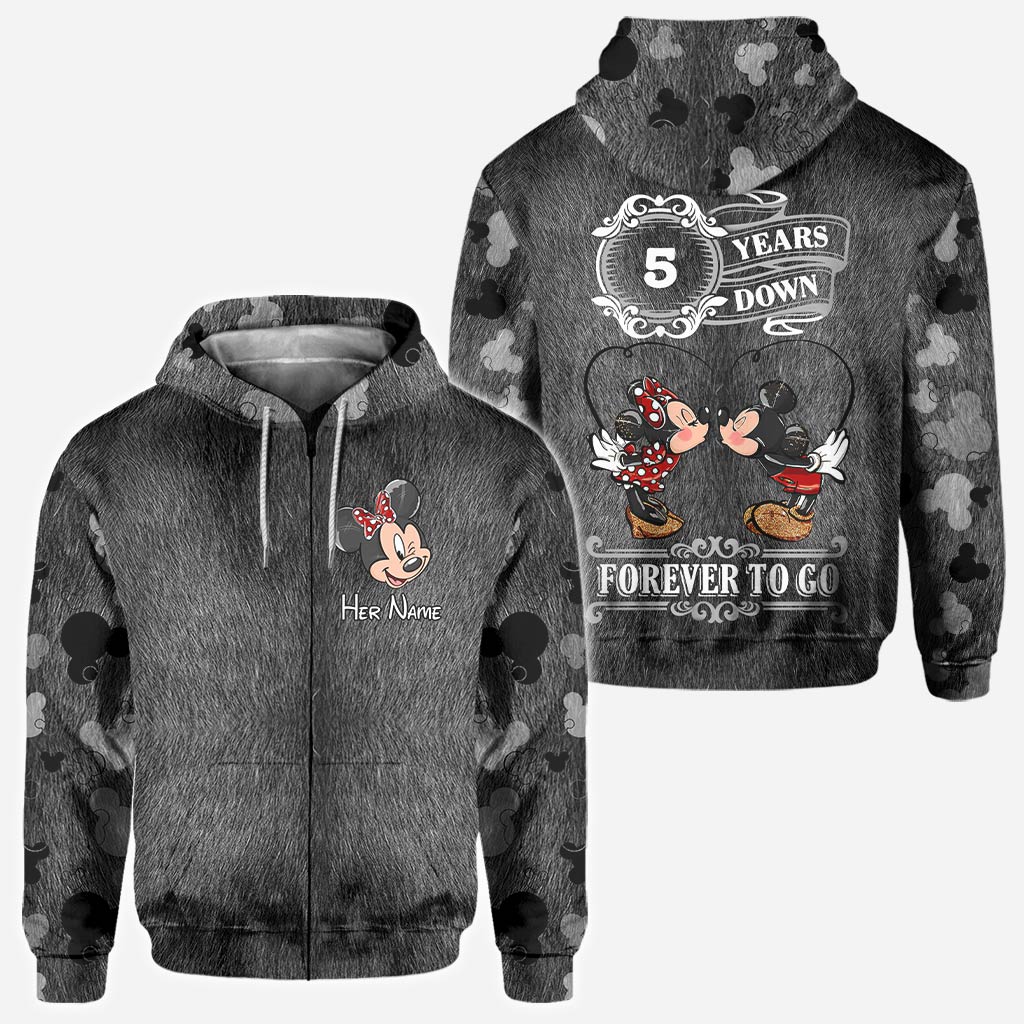 Forever To Go - Personalized Couple Mouse All Over T-shirt and Hoodie