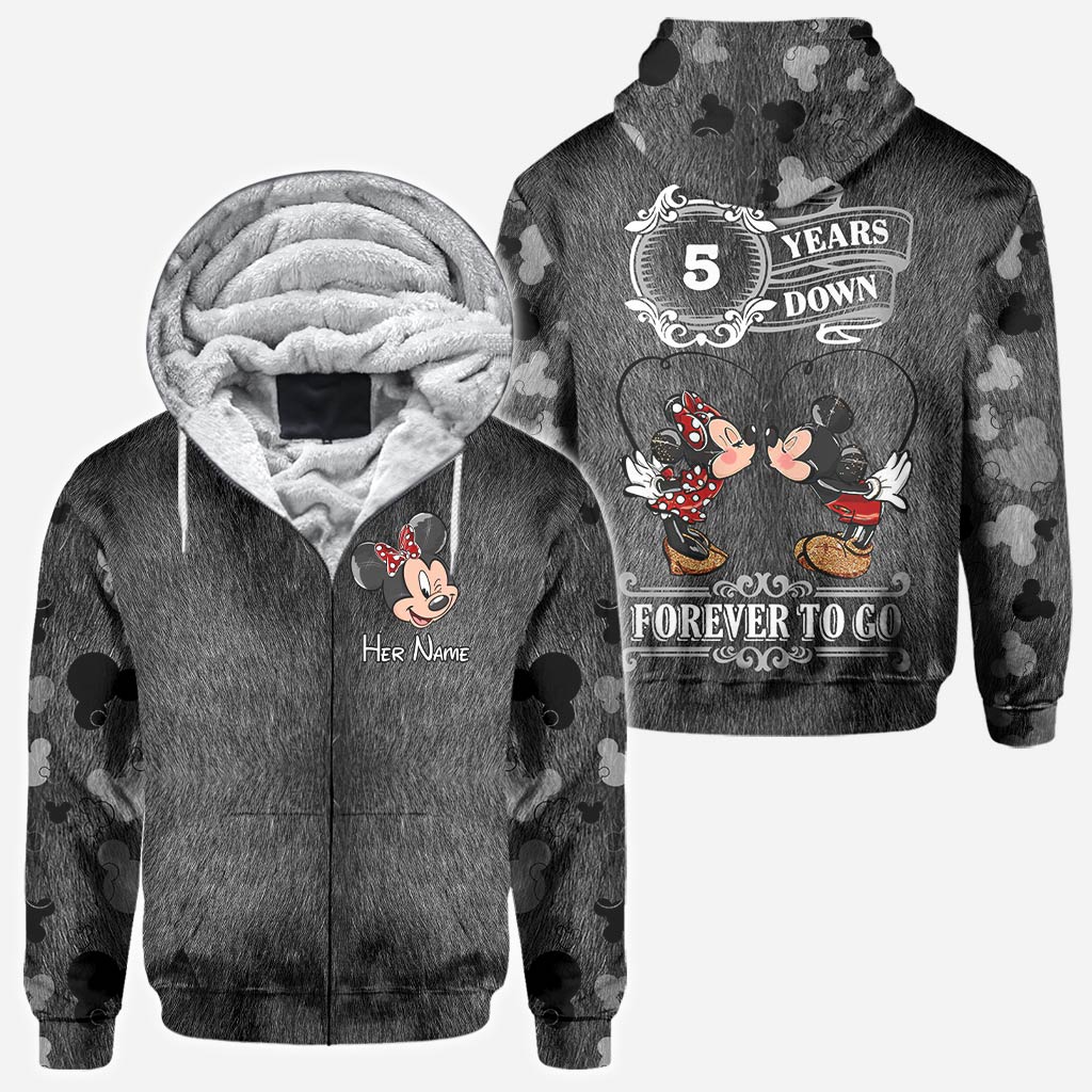 Forever To Go - Personalized Couple Mouse All Over T-shirt and Hoodie