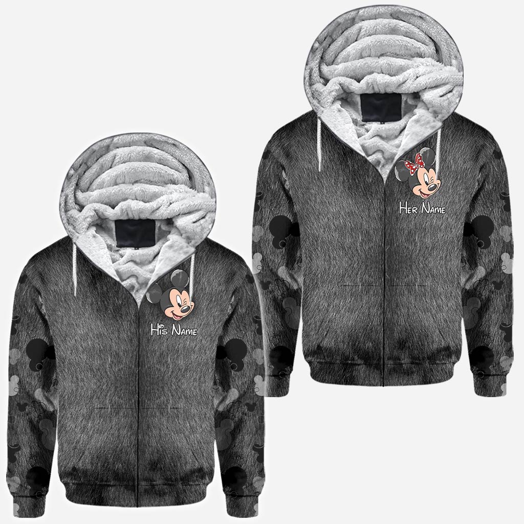 Forever To Go - Personalized Couple Mouse All Over T-shirt and Hoodie