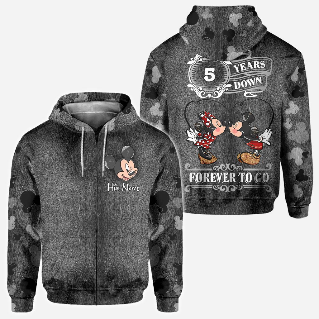 Forever To Go - Personalized Couple Mouse All Over T-shirt and Hoodie