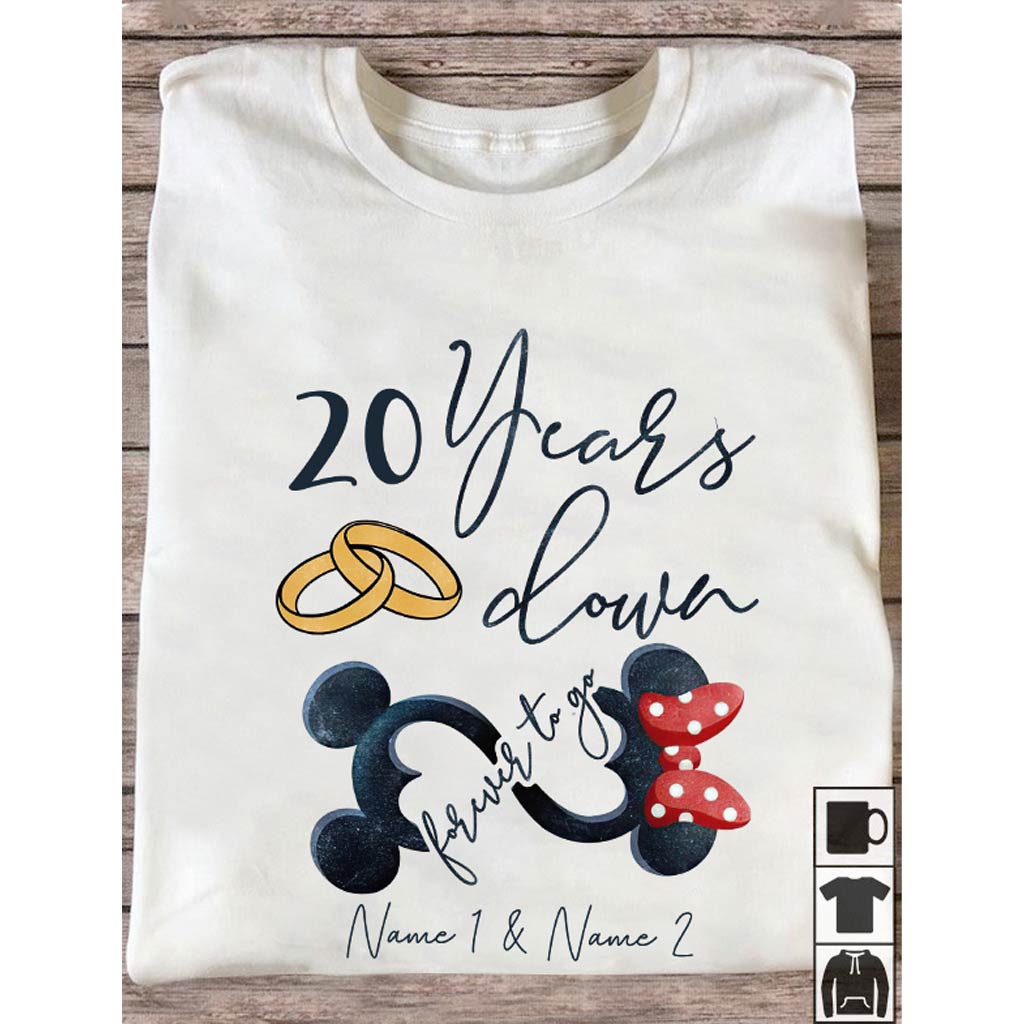 Forever To Go - Personalized Couple Mouse T-shirt and Hoodie