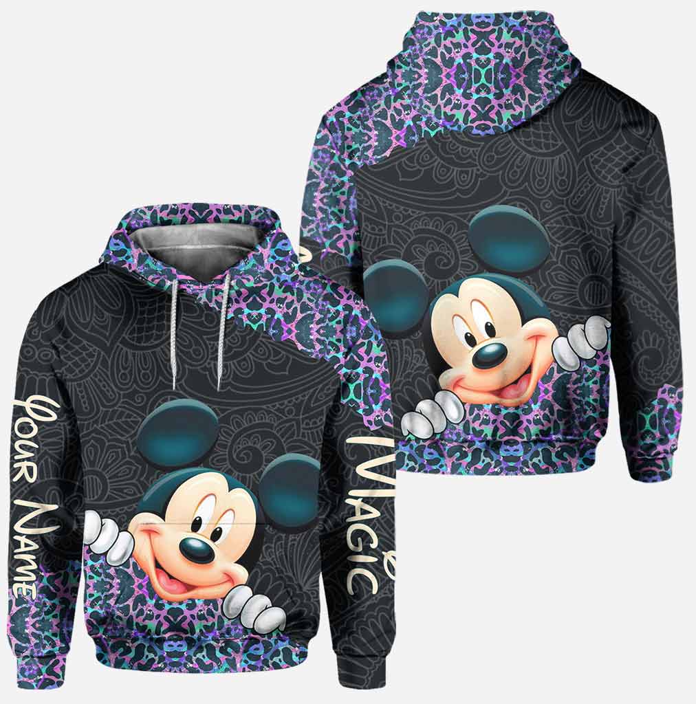 Holographic Leopard Mouse Ears - Personalized Hoodie and Leggings